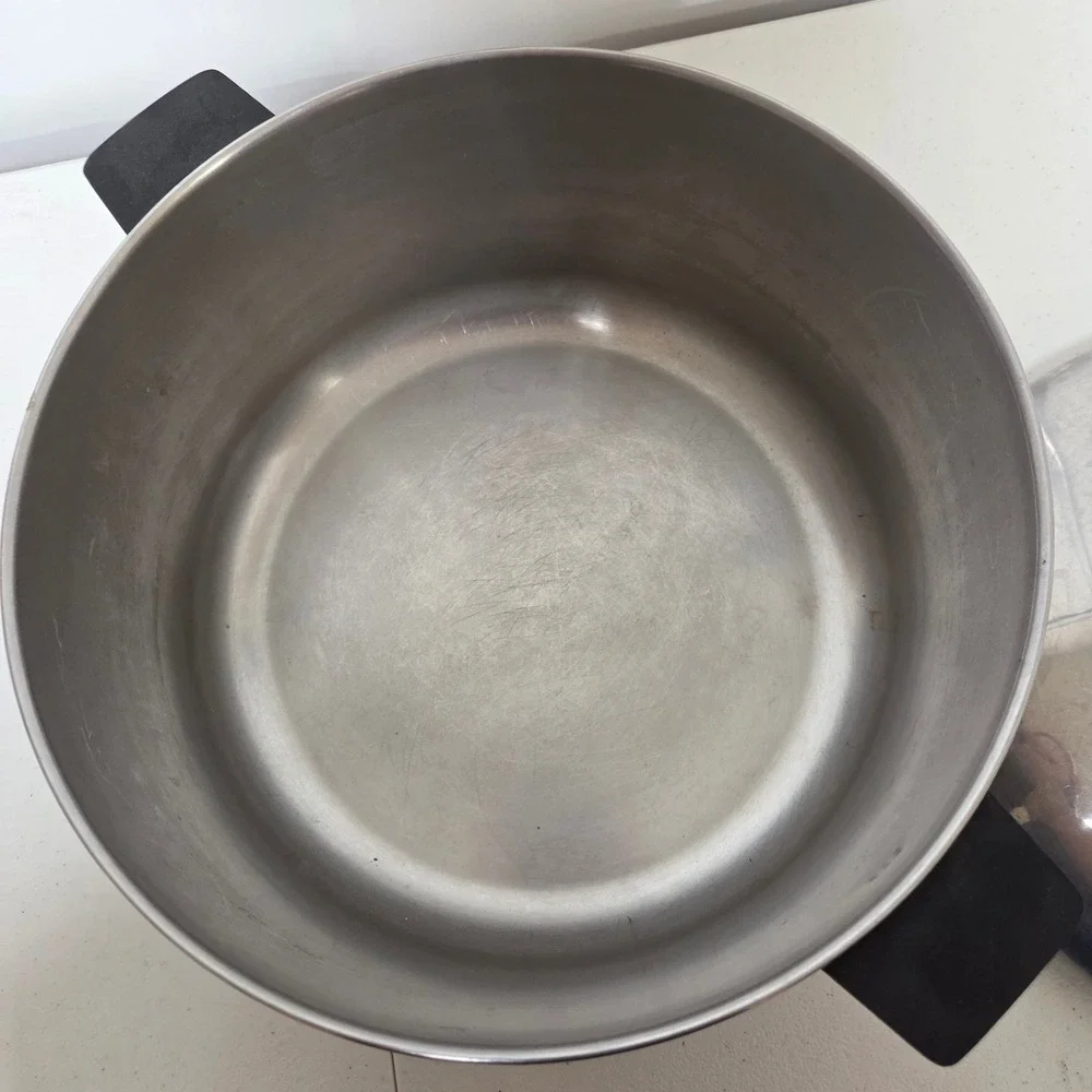 Farberware Aluminum Clad Stainless Steel Stock Pot with Lid Vintage NYC USA HM